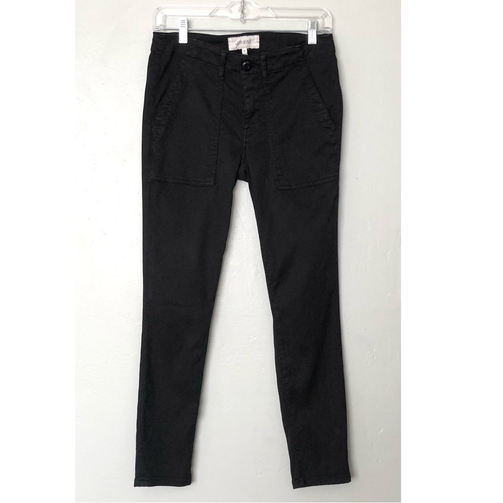 The Great. Black Corduroy Skinny Pants Size 26